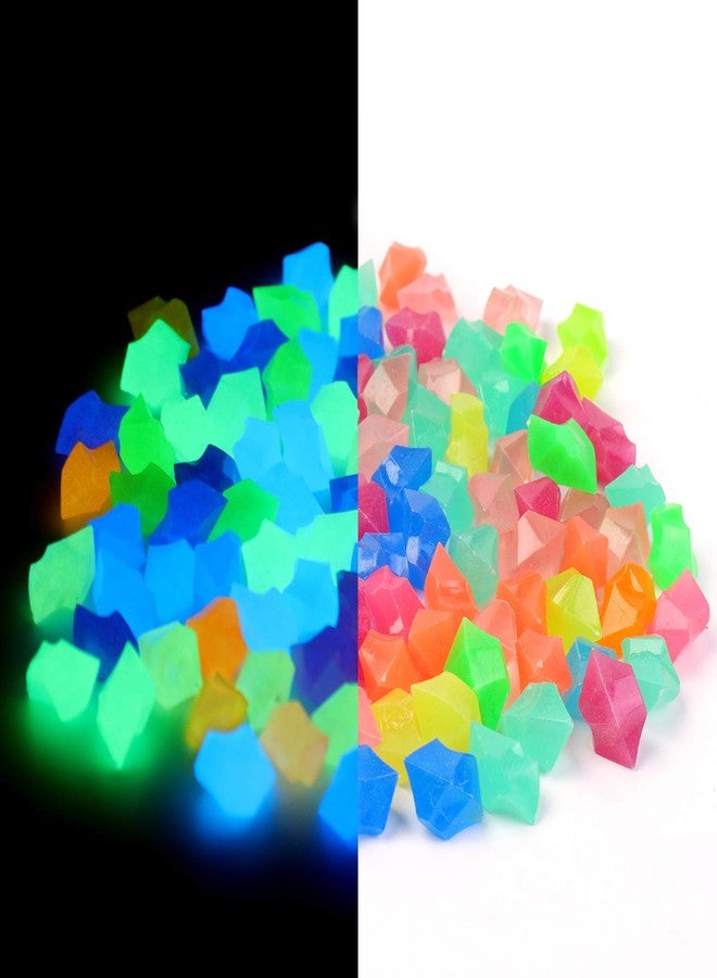 Oubest Fish Tank Decorations Rocks Little Glow in The Dark Aquarium Stones Fish Turtle Tank Pebbles Gravel Garden Rocks 300Pc 1.4cm - Image 1